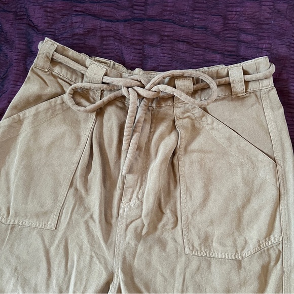 Free People Dark Khaki Trousers with Cord Belt Size XL - Picture 3 of 12